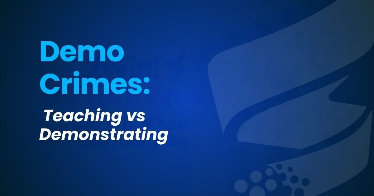 Demo Crime: Teaching vs. Demonstrating 
