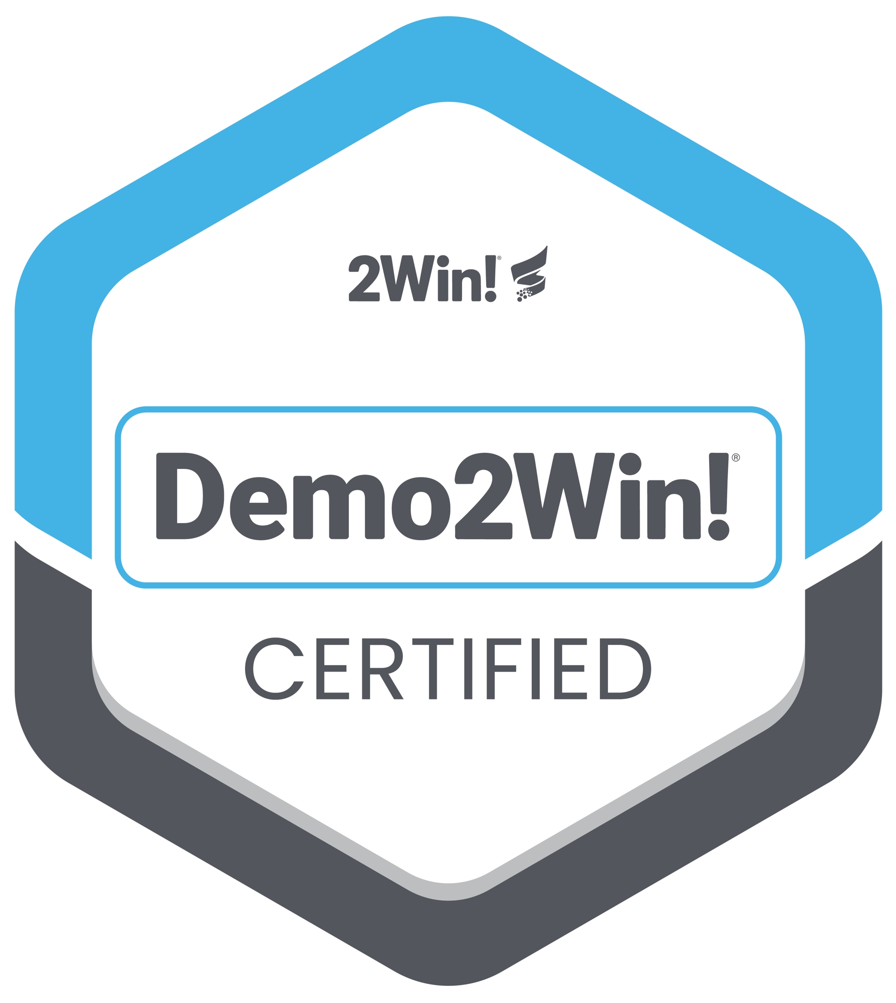 Demo2Win Badge Hex 2025