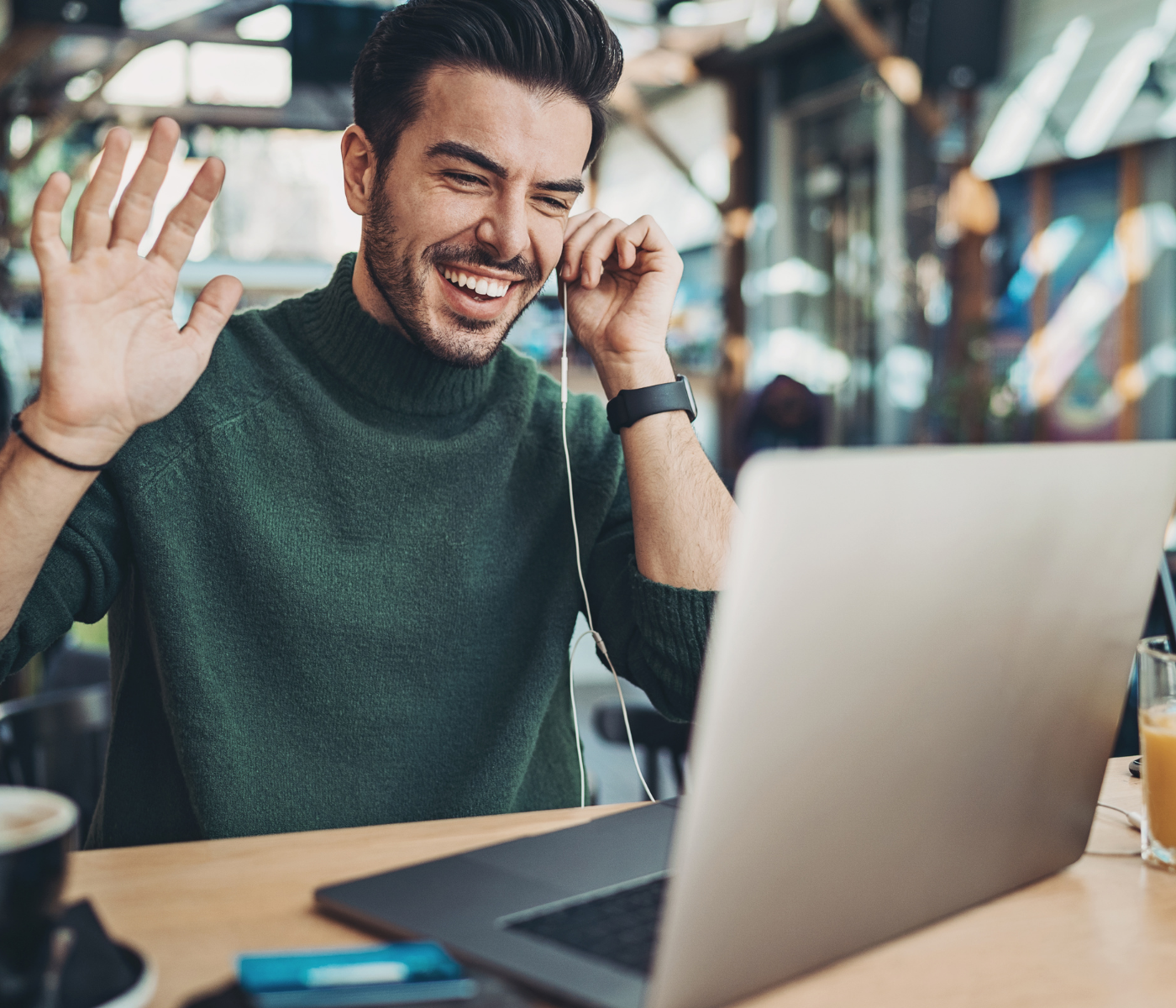 Sales professional on a virtual meeting