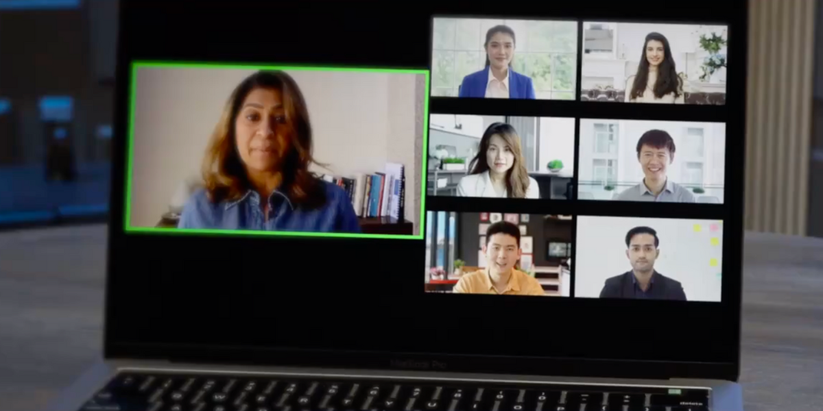 Virtual Meeting Screen on Laptop